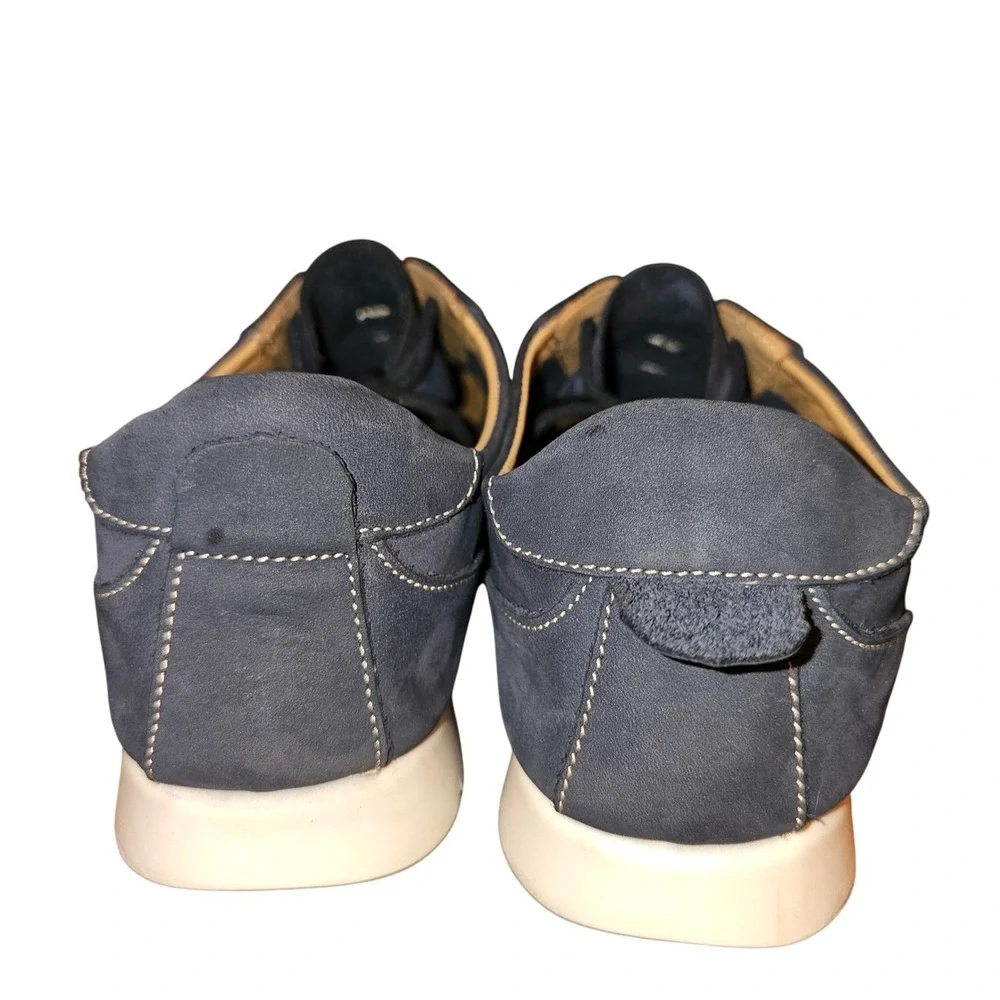 Women Blue Suede Leather Perforated‎ Casual Shoes Size 7 Comfort